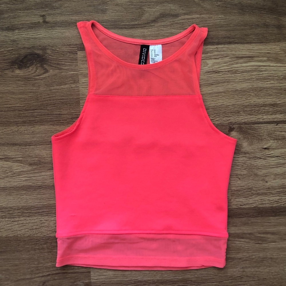 Neon Mesh Cropped Tank